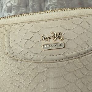 Coach Beige Textured Women's Bag
